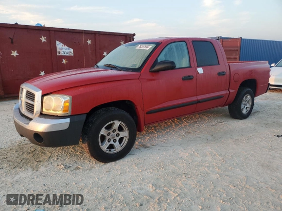 2005 Dodge Dakota SLT with VIN 1D7HE48K45S204044, listed as a Copart auction lot 76257834 with Not Provided miles and Salvage Title. Bid and sale history available at DreamBid. Image 1.
