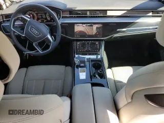 2023 Audi A8 with VIN WAULDAF86PN000910, listed as a Copart auction lot 72536244 with 21,908 mi miles and Salvage Title. Bid and sale history available at carsss.com. Image 8.