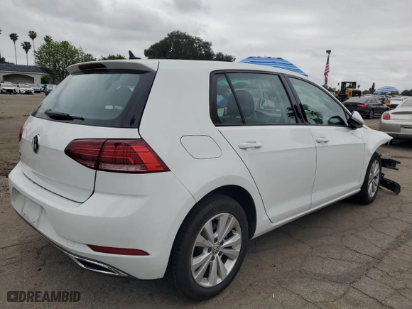 2020 Volkswagen Golf TSI with VIN 3VWG57AU1LM009105, listed as a Copart auction lot 53172025 with 46,782 mi miles and Salvage Title. Bid and sale history available at carsss.com. Image 3.