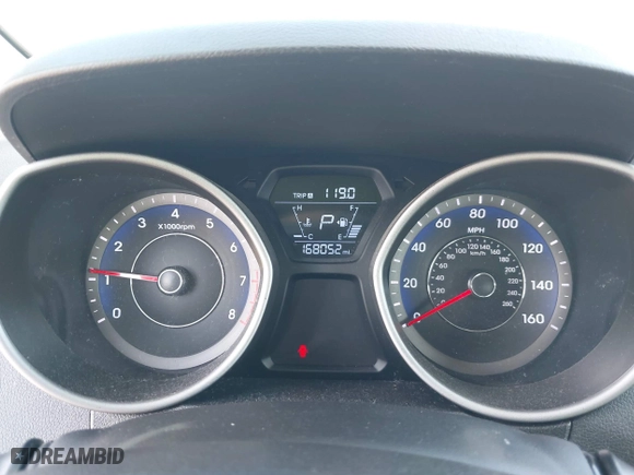 2014 Hyundai Elantra SE with VIN KMHDH4AE9EU140846, listed as a IAAI auction lot 42032069 with 168,052 mi miles. Bid and sale history available at carsss.com. Image 7.