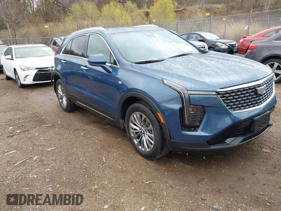2024 Cadillac XT4 AWD Premium Luxury with VIN 1GYFZDR45RF143981, listed as a IAAI auction lot 42032787 with 14,700 mi miles and . Bid and sale history available at DreamBid. Image 1.