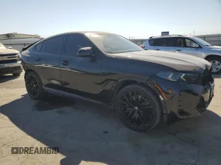 2024 BMW X6 M60i with VIN 5UX43EX04R9S22513, listed as a Copart auction lot 74380844 with 255 mi miles and Salvage Title. Bid and sale history available at carsss.com. Image 4.