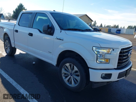 2017 Ford F-150 XL with VIN 1FTEW1EP9HFA26847, listed as a IAAI auction lot 41294852 with 152,543 mi miles. Bid and sale history available at carsss.com. Image 1.