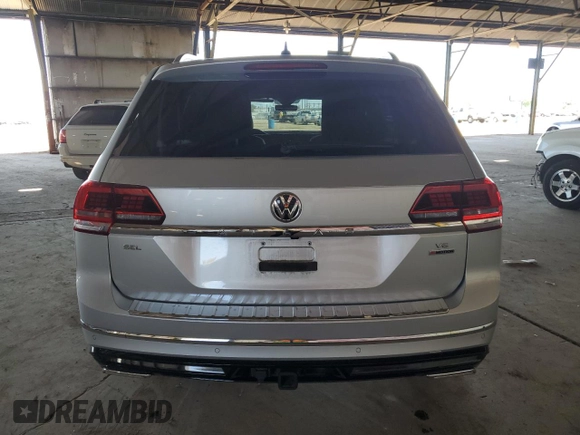 2019 Volkswagen Atlas SEL R-Line with VIN 1V2RR2CA3KC552024, listed as a Copart auction lot 55373015 with 110,655 mi miles and Salvage title. Bid and sale history available at DreamBid. Image 6.