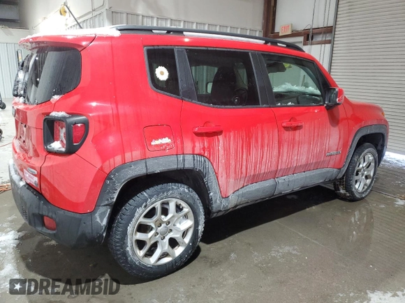 2016 Jeep Renegade Latitude with VIN ZACCJBBT7GPC57884, listed as a Copart auction lot 45362775 with 115,002 mi miles and Salvage Title. Bid and sale history available at carsss.com. Image 3.