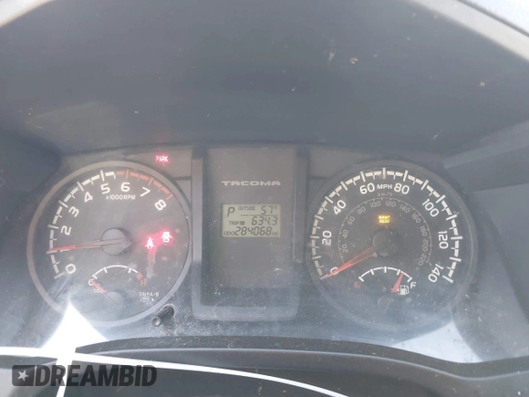 2016 Toyota Tacoma SR with VIN 5TFRX5GNXGX068468, listed as a IAAI auction lot 41844337 with 284,068 mi miles and . Bid and sale history available at carsss.com. Image 7.