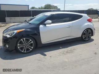 2014 Hyundai Veloster Turbo with VIN KMHTC6AE0EU192680, listed as a Copart auction lot 54486575 with 129,949 mi miles and Clean Title. Bid and sale history available at carsss.com. Image 1.