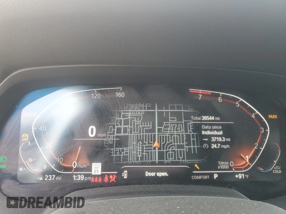 2020 BMW X5 sDrive40i with VIN 5UXCR4C0XLLW64815, listed as a Copart auction lot 50429185 with 39,544 mi miles and Salvage Title. Bid and sale history available at DreamBid. Image 9.