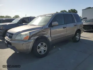 2004 Honda Pilot EX with VIN 2HKYF18534H525442, listed as a Copart auction lot 54227915 with 213,509 mi miles and Salvage Title. Bid and sale history available at carsss.com. Image 1.