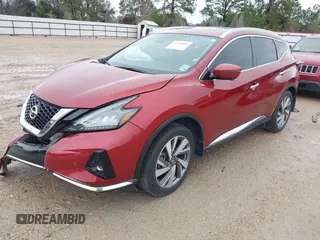 2019 Nissan Murano Platinum with VIN 5N1AZ2MJ0KN152290, listed as a IAAI auction lot 41299085 with 25,668 mi miles and . Bid and sale history available at DreamBid. Image 2.