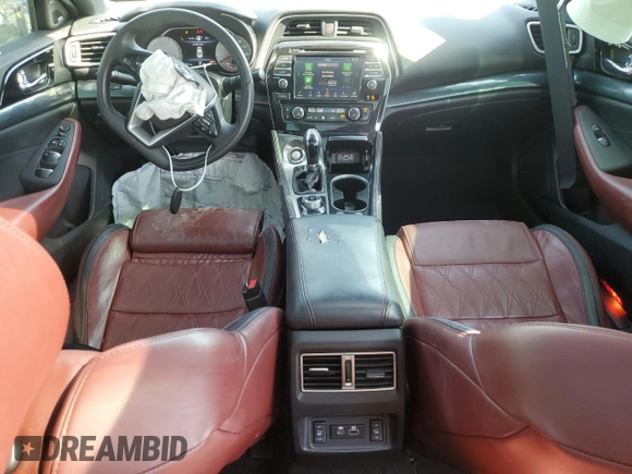 2021 Nissan Maxima Platinum with VIN 1N4AA6FV2MC506186, listed as a Copart auction lot 57723165 with 74,222 mi miles and Salvage title. Bid and sale history available at DreamBid. Image 8.