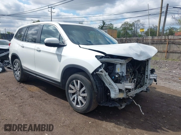 2021 Honda Pilot EX-L with VIN 5FNYF6H57MB054147, listed as a IAAI auction lot 42158910 with 37,811 mi miles and . Bid and sale history available at DreamBid. Image 1.