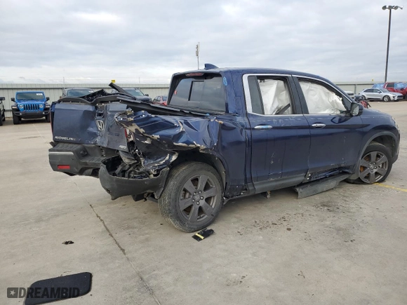 2020 Honda Ridgeline RTL-E with VIN 5FPYK3F71LB013551, listed as a Copart auction lot 37805883 with 0 mi miles. Bid and sale history available at carsss.com. Image 3.