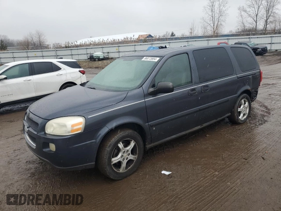 2008 Chevrolet Uplander LS with VIN 1GNDV23168D204722, listed as a Copart auction lot 86073884 with 154,245 mi miles and Salvage Title. Bid and sale history available at carsss.com. Image 1.
