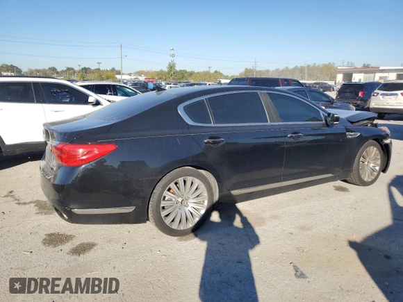 2015 Kia K900 Premium with VIN KNALU4D45F6025047, listed as a Copart auction lot 76761644 with 114,896 mi miles and Salvage title. Bid and sale history available at DreamBid. Image 3.