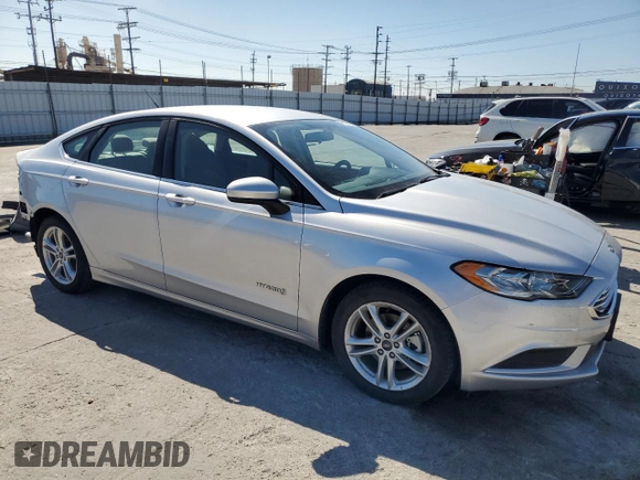 2018 Ford Fusion Hybrid S with VIN 3FA6P0UU7JR122848, listed as a Copart auction lot 46677155 with 75,932 mi miles and Salvage Title. Bid and sale history available at carsss.com. Image 4.