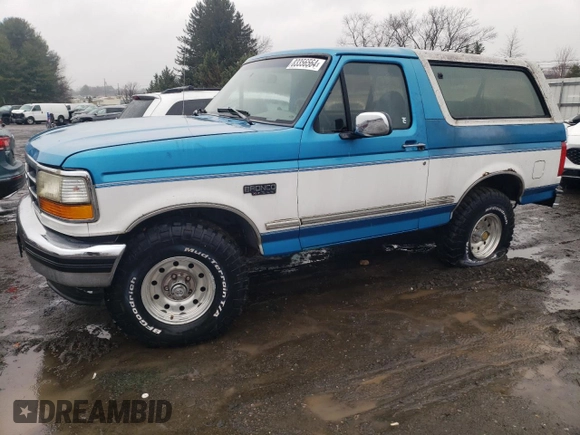 1994 Ford Bronco Custom with VIN 1FMEU15H9RLB43857, listed as a Copart auction lot 83356564 with 176,648 mi miles and Clean Title. Bid and sale history available at DreamBid. Image 1.