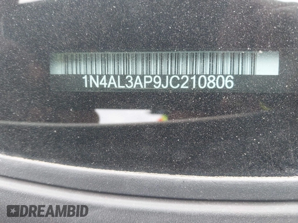 2018 Nissan Altima SR with VIN 1N4AL3AP9JC210806, listed as a IAAI auction lot 41735439 with 134,119 mi miles and . Bid and sale history available at DreamBid. Image 9.