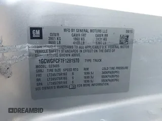 2015 Chevrolet Express Cargo Van with VIN 1GCWGFCF7F1281970, listed as a IAAI auction lot 41898214 with 145,078 mi miles. Bid and sale history available at carsss.com. Image 9.