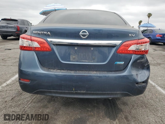 2014 Nissan Sentra SV with VIN 1N4AB7AP1EN854403, listed as a Copart auction lot 56051195 with 108,983 mi miles and Clean Title. Bid and sale history available at DreamBid. Image 6.