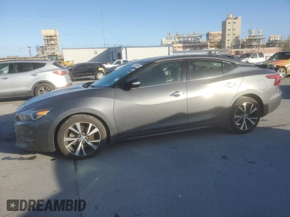 2017 Nissan Maxima SV with VIN 1N4AA6AP7HC390224, listed as a Copart auction lot 47823465 with 128,199 mi miles and Salvage Title. Bid and sale history available at carsss.com. Image 1.