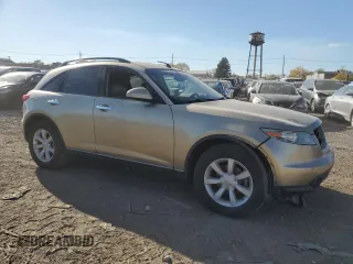 2005 Infiniti FX35 with VIN JNRAS08W15X220348, listed as a Copart auction lot 69458784 with 166,740 mi miles and Salvage Title. Bid and sale history available at carsss.com. Image 4.