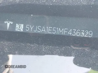 2021 Tesla Model S Long Range z VIN 5YJSA1E51MF436329, wystawiony jako IAAI lot #41918018 z przebiegiem 44 029 mil mil oraz . Historia ofert i sprzedaży dostępna na DreamBid. Obrazek 9.