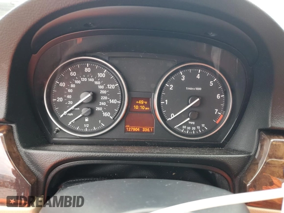 2008 BMW 3 Series 328i with VIN WBAVA37578NL58844, listed as a Copart auction lot 50843505 with 127,904 mi miles and Salvage Title. Bid and sale history available at DreamBid. Image 9.
