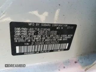 2024 Subaru Impreza with VIN JF1GUABC1R8266051, listed as a Copart auction lot 72386454 with 6,588 mi miles and Salvage Title. Bid and sale history available at carsss.com. Image 12.