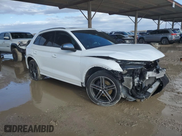 2020 Audi SQ5 Premium Plus with VIN WA1B4AFY7L2123488, listed as a Copart auction lot 36970294 with 56,997 mi miles and . Bid and sale history available at DreamBid. Image 4.