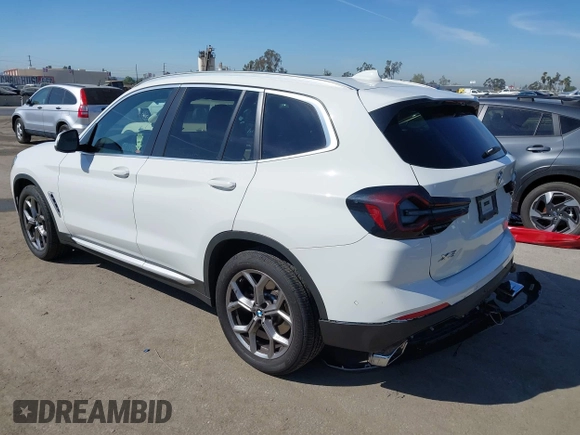 2024 BMW X3 sDrive30i with VIN 5UX43DP00R9X15423, listed as a IAAI auction lot 41866754 with 5,548 mi miles and . Bid and sale history available at DreamBid. Image 3.