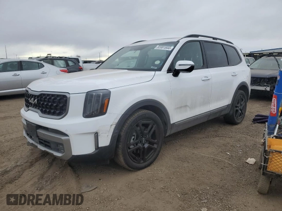 2023 Kia Telluride SX X-Line with VIN 5XYP5DGC1PG329916, listed as a Copart auction lot 83981644 with 21,681 mi miles and Salvage title. Bid and sale history available at DreamBid. Image 1.