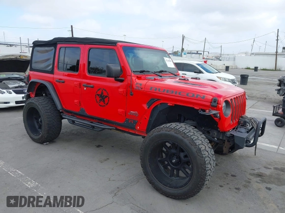 2018 Jeep Wrangler Unlimited Rubicon с VIN 1C4HJXFG4JW156506, выставлен на аукционе IAAI как лот 42246880 с пробегом 57 062 миль миль и . История ставок и продаж доступна на DreamBid. Изображение 1.