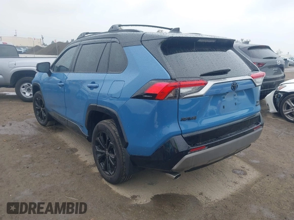 2024 Toyota RAV4 Hybrid XSE with VIN 4T3E6RFV6RU165085, listed as a IAAI auction lot 41730022 with 5,368 mi miles. Bid and sale history available at carsss.com. Image 3.