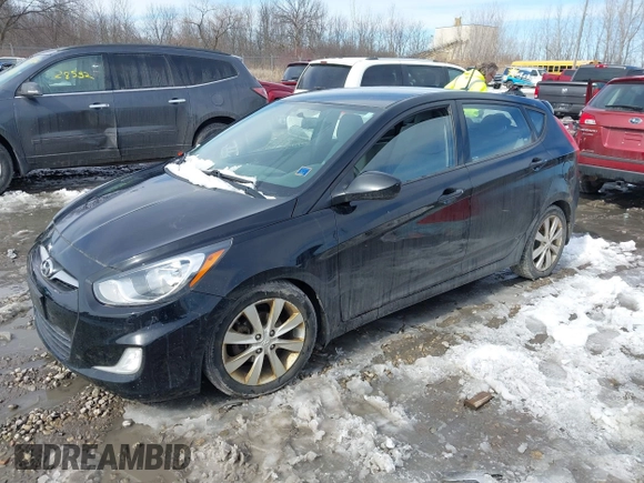2012 Hyundai Accent SE with VIN KMHCU5AE6CU039158, listed as a IAAI auction lot 41721743 with 178,208 mi miles. Bid and sale history available at carsss.com. Image 2.