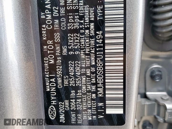 2023 Genesis GV80 z VIN KMUHBDSB8PU111494, wystawiony jako Copart lot #59970645 z przebiegiem 21 724 mil mil oraz Szkoda całkowita • Salvage title. Historia ofert i sprzedaży dostępna na DreamBid. Obrazek 14.