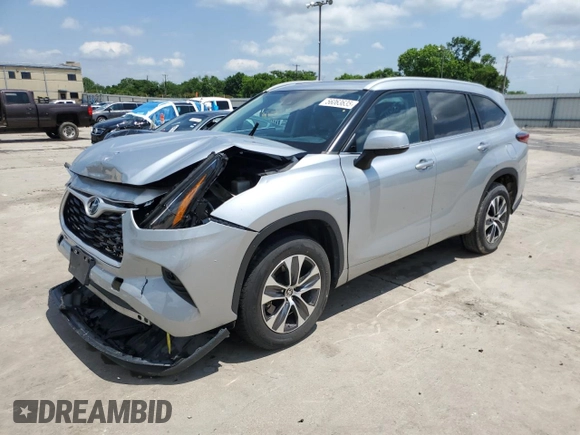 2023 Toyota Highlander L with VIN 5TDKDRAH6PS030892, listed as a Copart auction lot 56063635 with 74,766 mi miles and Salvage title. Bid and sale history available at DreamBid. Image 1.