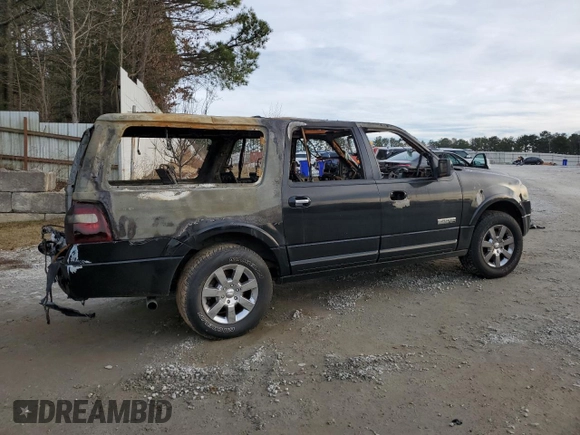 2008 Ford Expedition EL Limited with VIN 1FMFK19548LA13977, listed as a Copart auction lot 42762675 with 0 mi miles and Salvage Title. Bid and sale history available at carsss.com. Image 3.