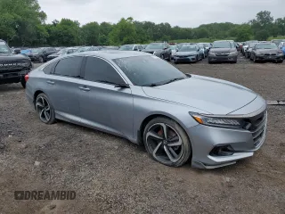 2021 Honda Accord Sport with VIN 1HGCV2F37MA011736, listed as a Copart auction lot 45383575 with Not provided miles and Salvage title. Bid and sale history available at DreamBid. Image 4.