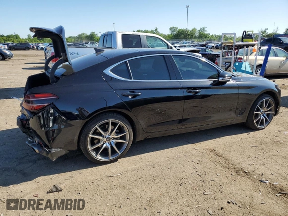 2022 Genesis G70 2.0T z VIN KMTG34TA6NU102387, wystawiony jako Copart lot #57135504 z przebiegiem 15 769 mil mil oraz Szkoda całkowita • Salvage title. Historia ofert i sprzedaży dostępna na DreamBid. Obrazek 3.