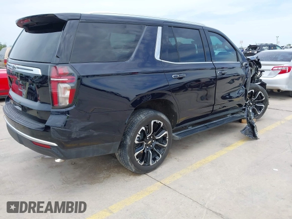 2023 Chevrolet Tahoe High Country with VIN 1GNSCTKT8PR215292, listed as a IAAI auction lot 42377531 with 32,525 mi miles and . Bid and sale history available at DreamBid. Image 4.
