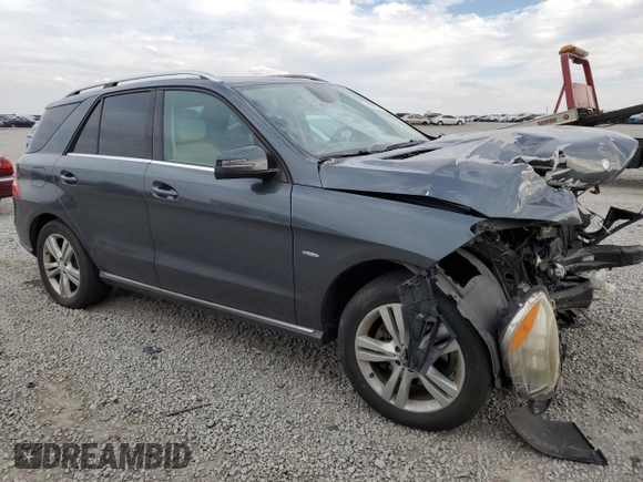 2012 Mercedes-Benz M 350 with VIN 4JGDA5HB1CA035741, listed as a Copart auction lot 51069665 with 150,644 mi miles and Salvage Title. Bid and sale history available at DreamBid. Image 4.