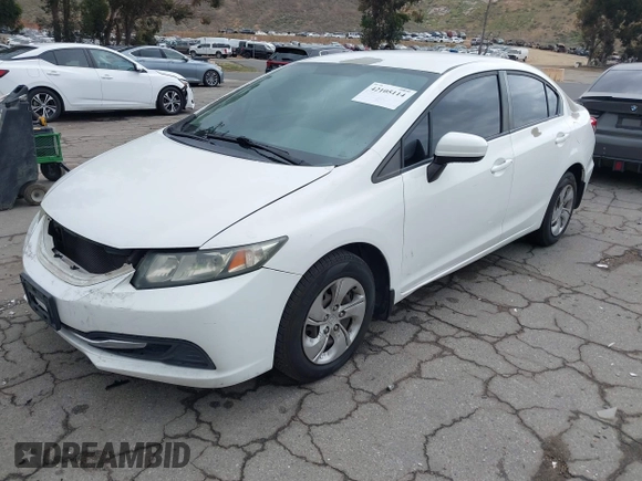 2014 Honda Civic Sedan LX with VIN 2HGFB2F50EH557224, listed as a IAAI auction lot 42105114 with 175,815 mi miles. Bid and sale history available at carsss.com. Image 2.