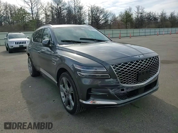 2023 Genesis GV80 with VIN KMUHCESC3PU124360, listed as a Copart auction lot 52595195 with 28,537 mi miles and Salvage title. Bid and sale history available at DreamBid. Image 12.