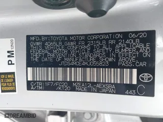 2021 Toyota Corolla SE with VIN JTDS4MCE4MJ055823, listed as a IAAI auction lot 41673759 with 78,747 mi miles. Bid and sale history available at carsss.com. Image 9.