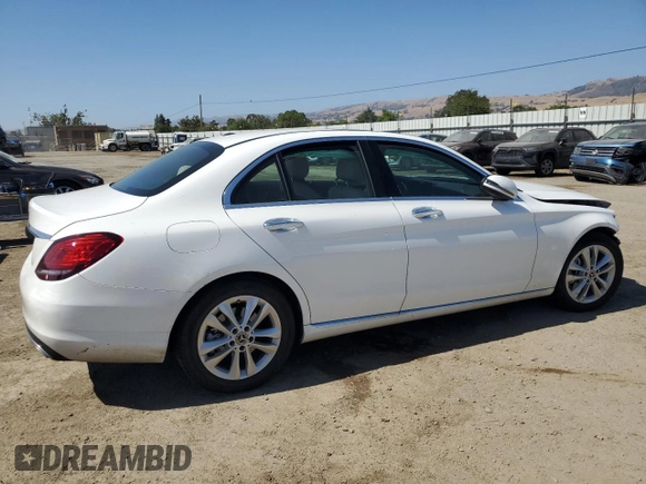 2019 Mercedes-Benz C 300 with VIN 55SWF8DB2KU283071, listed as a Copart auction lot 59438405 with 29,106 mi miles and Salvage title. Bid and sale history available at DreamBid. Image 3.
