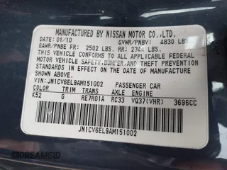 2010 Infiniti G37 Coupe x with VIN JN1CV6EL9AM151002, listed as a IAAI auction lot 42035688 with 209,757 mi miles. Bid and sale history available at carsss.com. Image 9.