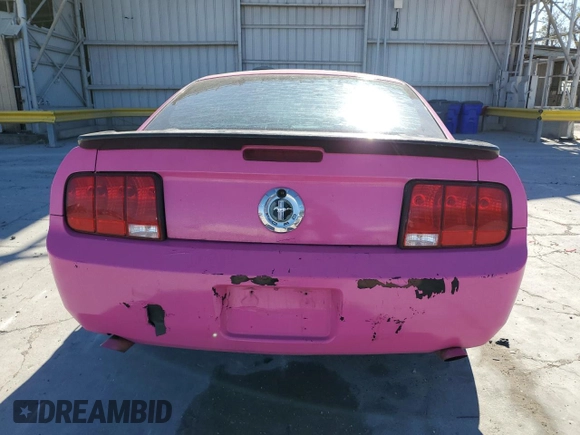 2007 Ford Mustang Deluxe with VIN 1ZVFT80N975339183, listed as a Copart auction lot 87650895 with 165,074 mi miles and Salvage Title. Bid and sale history available at carsss.com. Image 6.