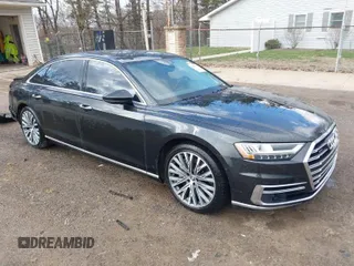 2019 Audi A8 L with VIN WAU8DAF84KN019115, listed as a IAAI auction lot 41856931 with 84,387 mi miles. Bid and sale history available at carsss.com. Image 1.