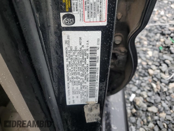 2005 Toyota Tacoma PreRunner with VIN 5TEKU72N45Z021374, listed as a Copart auction lot 45632775 with 183,310 mi miles and Salvage Title. Bid and sale history available at carsss.com. Image 12.